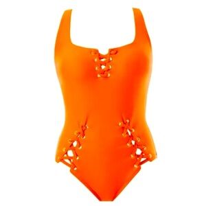 Gabifresh x Swimsuit For All Lace Up One Piece Swimsuit